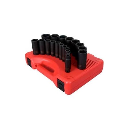 Sunex Sunex Tools 2641 19 PC. 1/2" Drive 3/8"-1-1/2" SAE Deep Impact Socket Set 2641